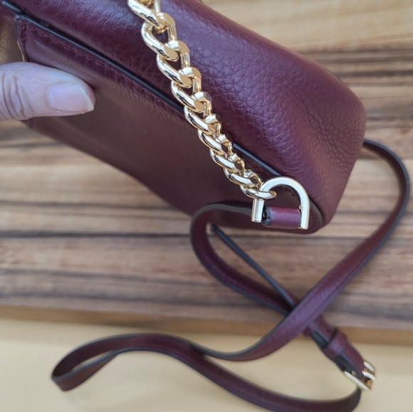 Michael Koes Mott Half Dome Everyday Burgundy Pebble Grain Leather Bag. Like New - Picture 7 of 9